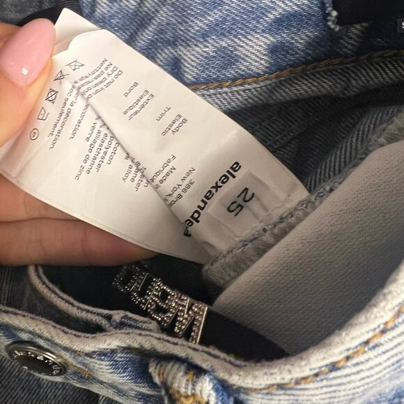NWT Alexander Wang Bikini Rhinestone Strap Jeans - Picture 5 of 5